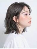 【静岡エリア】ダークグレージュ×外ハネニュアンスボブ