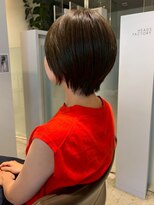 ヘッズ 高木瀬店(HEADS)&nbsp;ショートボブ 顔周りカット　透明感カラー ブラウンカラー