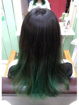 パワーオブヘアーセイカ(Power of Hair Seika) グリーングラデーションカラー♪