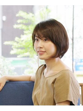 アロン(alon) リラクシーボブ/マロンベージュ/Aラインボブ/かきあげ/大崎