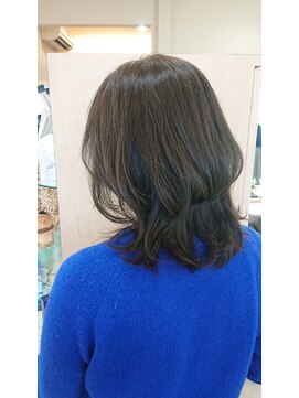 ナチュラル(Natural) スタイリング楽チン☆外ハネ×白髪染め♪【多賀城塩釜中野栄】