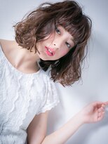 カバーヘア ブリス 大宮西口(COVER HAIR bliss)&nbsp;ルーズカールのアシンメトリー小顔ふわミディs大宮20代30代40代