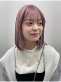 くすみピンク　ハイトーンカラー　トリプルカラー