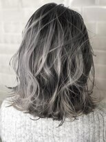 オーブ ヘアー ルアナ 広島横川店(AUBE HAIR luana) 【AUBE HAIR】ネイビーグレーハイグラデーション_ニュアンスロブ