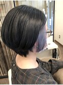 ペールブルーパープルイヤリングカラー