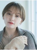 束感ショート×シルキーベージュ