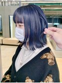 ブルーボブ_ホワイトグレージュネビージュこなれミディ_ba392742