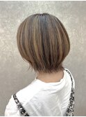 ◎外ハネショートボブ×ハイライトカラー◎