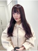 姫カットイヤリングカラーロングレイヤーカットイメチェン前髪