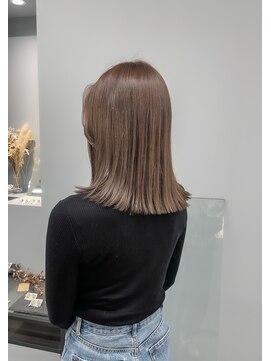 ノード(NODO) 【髪質改善】ベージュの切りっぱなしボブ