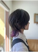 インナーカラー パープル ウルフ