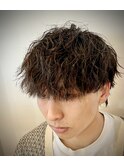 メンズカット+ツイストパーマ