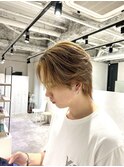 外人風カラー　センターパート