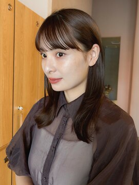 ガーデンヨコハマエスト(GARDEN YOKOHAMA est) イメチェン 似合わせカット ブラウン 艶髪 前髪こなれミディ