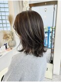 白髪ぼかしの大人ハイライト_レイヤーカット
