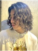 立川波巻きスパイラルパーマセンターパートウルフサーフカール