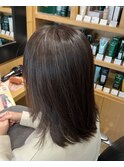 脱白髪染めハイライト☆ミディアムレイヤー30代/40代/50代