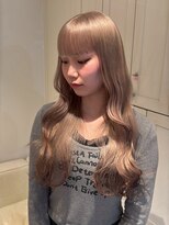 ベレーザ 渋谷(BELEZA)&nbsp;13653ブリーチ＆ダブルカラー韓国レイヤーミルクティーベージュ