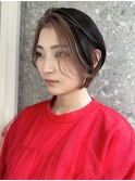 インナーカラーボブフェイスフレーミンググレージュベージュ30代