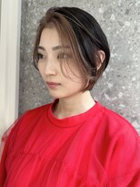 サンク 原宿 表参道(cinq)&nbsp;インナーカラーボブフェイスフレーミンググレージュベージュ30代