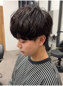 黒髪マッシュナチュラルマッシュメンズヘア韓国ツーブロック