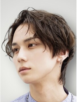 ゼンコー アオヤマ(ZENKO Aoyama) ニュアンスパーマ×センターパートウルフ【表参道/青山/渋谷】