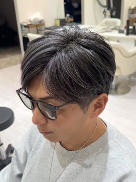 バース 梅田中崎町店(BIRTH) 50代40代白髪ぼかしシルバーメッシュバレイヤージュ