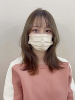 ロア 四条河原町店(LoRE)&nbsp;《LoRE》ブリーチ無しダブルカラー/オリーブベージュ/レイヤー