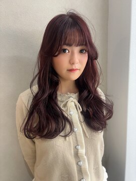 ミリ 奈良店(mm) 暖色/レッド/ピンク/赤/近鉄奈良/学割/顔まわり/レイヤー/前髪