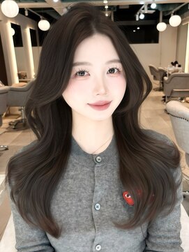 マインバイアフロートギンザ(MYNE by AFLOAT GINZA) レイヤーカット/顔周り/グレージュ/アッシュブラウン/韓国ヘア