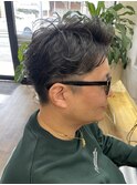 メンズ　ショート　パーマ