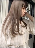 透明感　ベージュカラー　