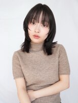 イーラー 日本橋 人形町(ealar) 顔まわりレイヤー/前髪カット/暗髪/小顔ヘア/人形町美容室