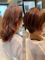 ミラバイケンジ 藤沢(Mira by KENJE)&nbsp;ダークパープル/ナチュラルショート/夏のヘアアレンジ/藤沢