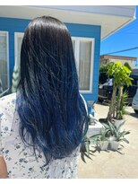 マリブヘアリゾート 太田店(malibu hair resort) グラデーション　ビビットブルー