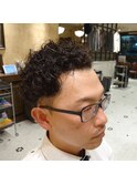【LUDLOW BLUNT】ハードパーマ くるくるメンズパーマ メガネ男子