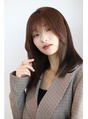【不動前美容室】ミディアムストレート
