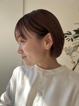 エアー 青山(AIR) ミニボブ/ワイドバング/暖色ブラウン/丸みショート