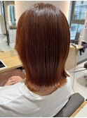 ブリーチなしオレンジカラー