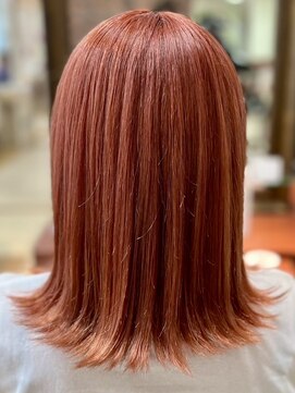 ヘアークリアー 春日部 大人可愛いコーラルピンク/色落ちも楽しめる/30代40代50代