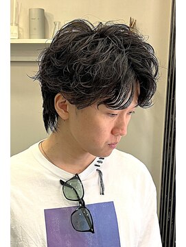 スナッグルサロン(SNUGGLE SALON) シャドウパーマ毛流れニュアンスパーマセンターパートウルフ