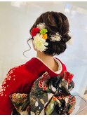 シニヨンヘアセット