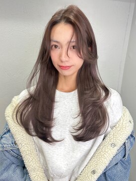 ボタン シブヤ(VOTAN SHIBUYA) 韓国ヘア/顔まわりレイヤーカット/かきあげバング