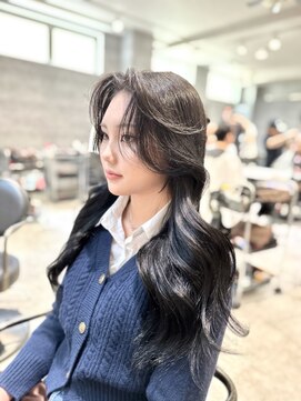 アクション 心斎橋店(ACTION) 20代30代レイヤーカット 顔まわりカット 韓国ヘア