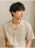 スーツ短髪ツーブロック束感モテる黒髪イメチェンパーマ流行