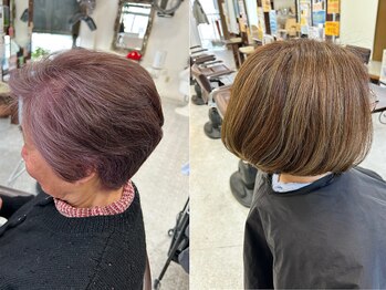 ジュディスコティ(Jedis coty)の写真/白髪ぼかしハイライトで、立体感のあるお洒落カラーを実現◎白髪をカバーしながら、理想の髪色が叶う♪