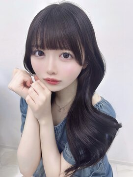 アイトーキョーエス 渋谷(AI TOKYO S) 顔まわりレイヤーシースルーぱっつんチョコブラウン