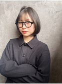 メガネ×ボブ