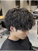 熊本メンズヘア 波巻きパーマ スパイラルパーマ マッシュ ウルフ