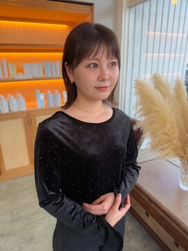 ユラギフロムユイマァル 水島店(YURAGI from YUIMARL) くびれヘア30代40代50代ブリーチなしブラウンカラー外ハネボブ